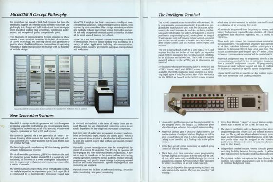 MicroCOM II brochure: concept philosophy