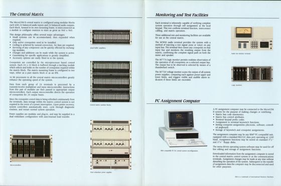 MicroCOM II brochure: central matrix